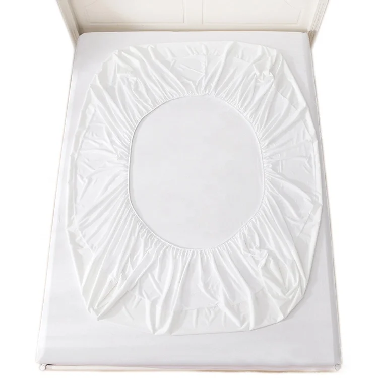 Pvc-Water-Proof-Bed-Cover-Mattress-Cover-Protector-White-for-Bedroom-or-Hospital
