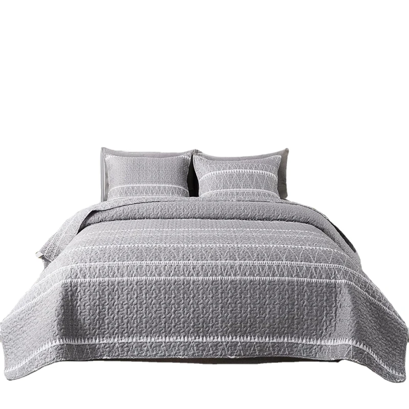 QSY-Grey-Quilt-Set-3-Pieces-Bohemian-Summer-Lightweight-Reversible-Microfiber-Bedspread-Coverlet-Sets