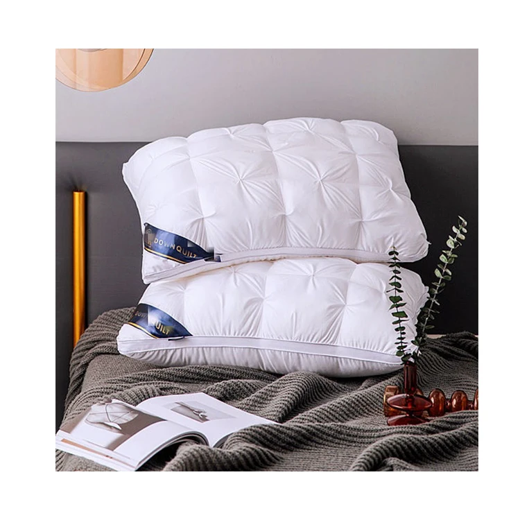 QUNZHEN-Luxury-White-Cotton-Hotel-Collection-Bed-Pillows-Standard-for-Sleeping