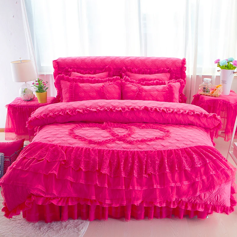 Queen-100-Cotton-Lace-Plain-Color-Bridal-Wedding-Bedding-Set-Embroidery-Bed-Covers-King-Size-Duvet-Bedding-Set-Bed-Skirt