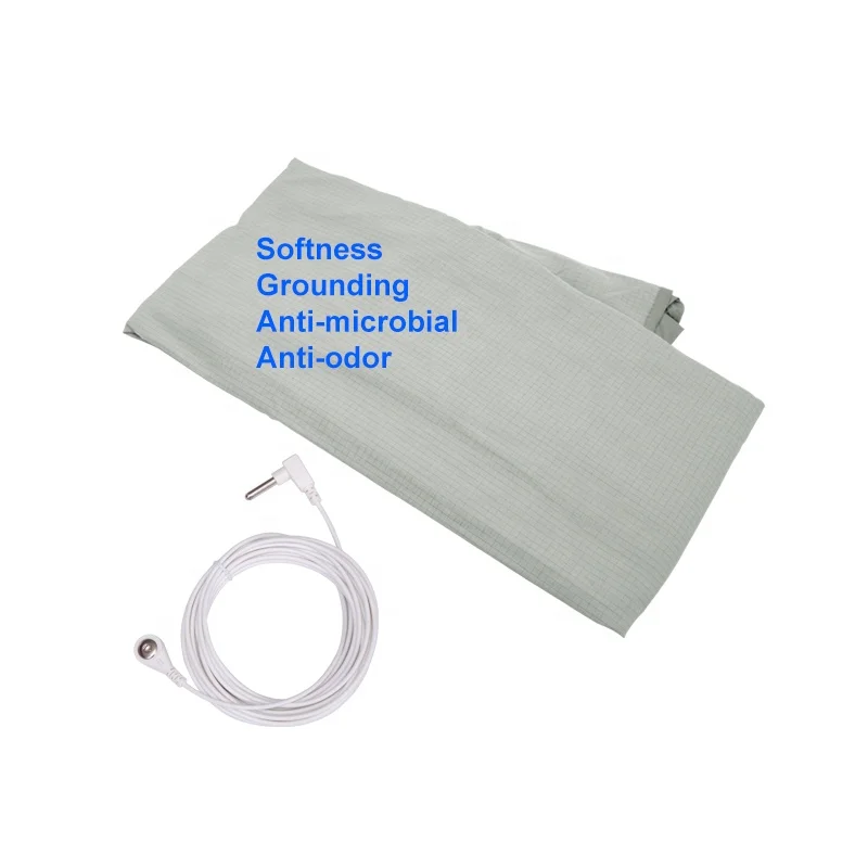 Queen-203x198x40-cm-Silver-Fiber-Earthing-Grounded-Fitted-Sleeping-Bed-Sheet-With-Cord-and-Plug