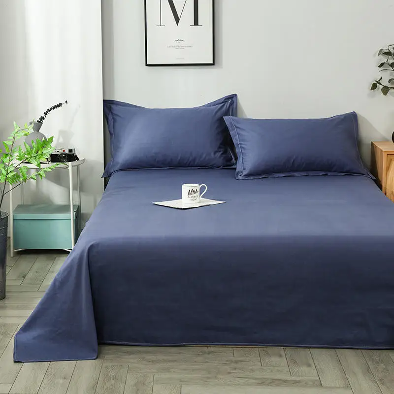 Queen-Bedsheets-100-Cotton-Flat-Bed-Sheet-Linen-Cotton-Double-King-Size-Bed-Sheets-for-Beds