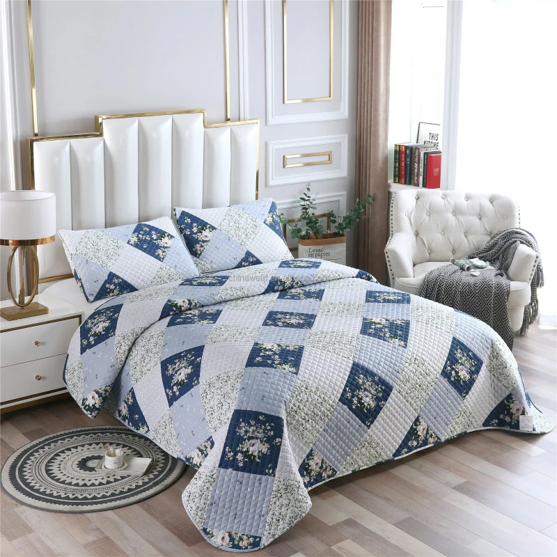 Queen-Full-Size-3-Piece-Quilt-Set-Coverlet-Lightweight-Design-for-Spring-and-Summer-1-Quilt-and-2-Pillow-Shams-Bedding-1
