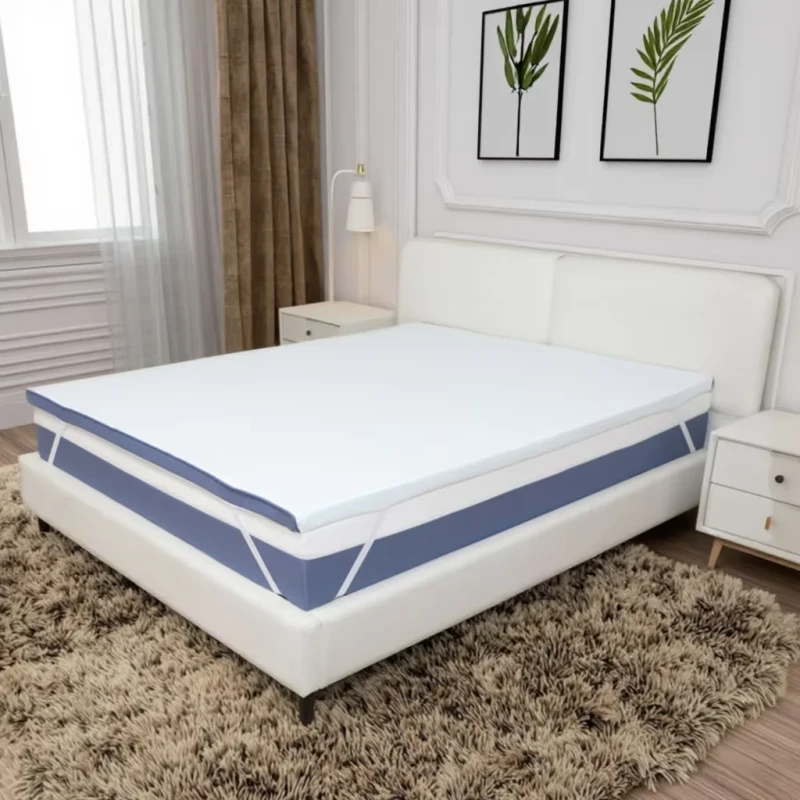 Queen-Gel-Memory-Foam-Mattress-Topper-with-Elastic-Band-and-Removable-Cover-Portable-and-Foldable-for-Home-Hotel-Hospital-Use
