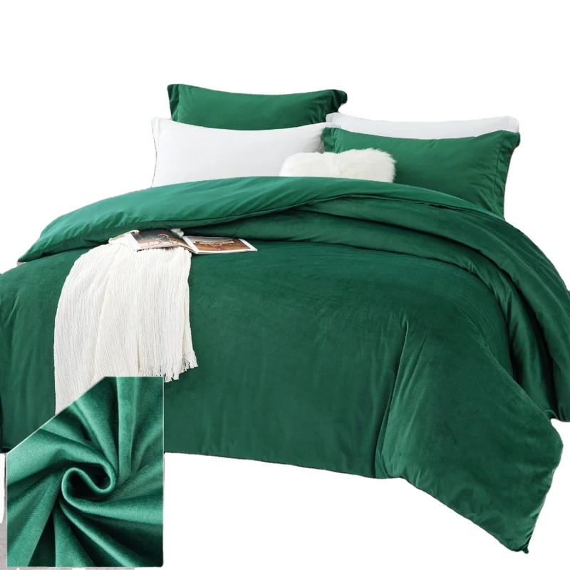Queen-King-Size-Duvet-Cover-Set-Super-Soft-Velvet-Fabric-Bedding