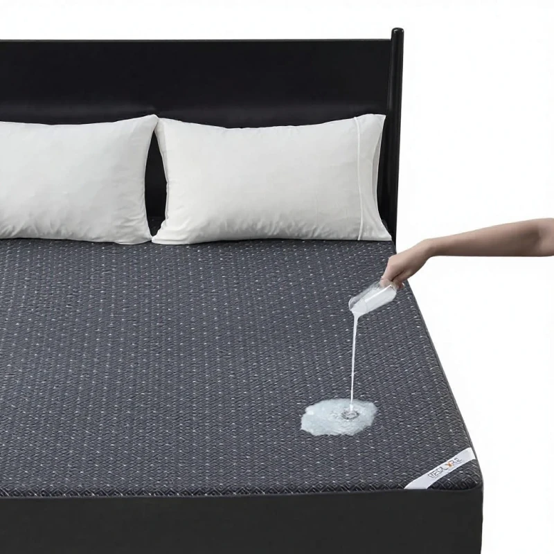 Queen-Microfiber-Waterproof-Noiseless-Plain-Mattress-Protector-Deep-Pocket-6-18-Inches-Soft-Breathable-Machine-Washable-Dark