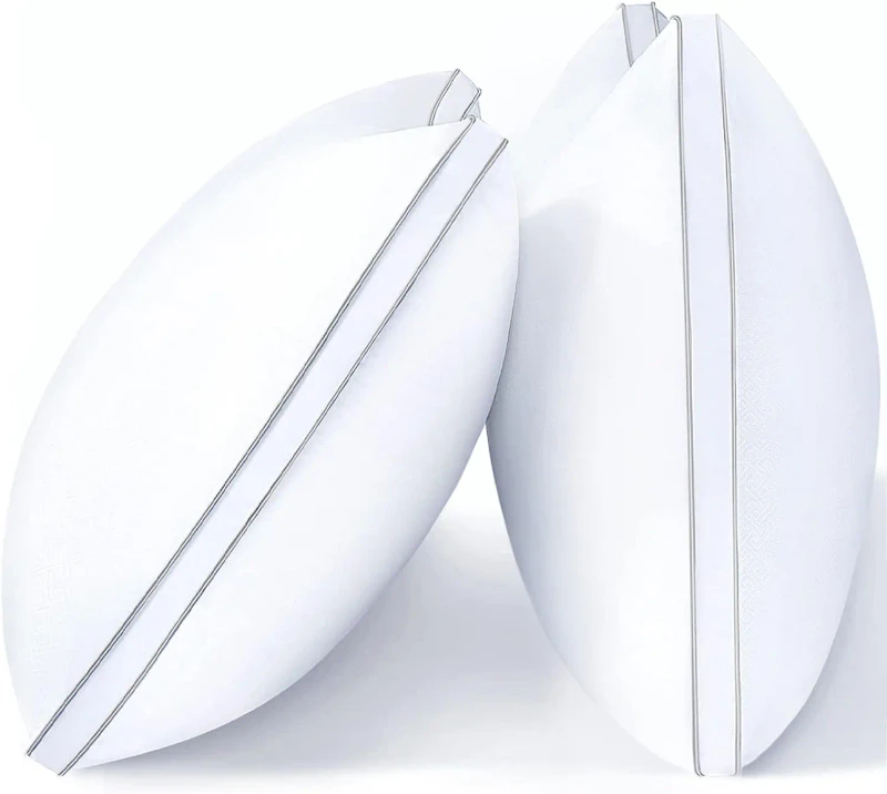 Queen-Size-2-Pack-Fluffy-Foam-Pillows-with-Memory-Feature-for-Back-and-Stomach-Sleepers-Bed-Sleeping-Comfort