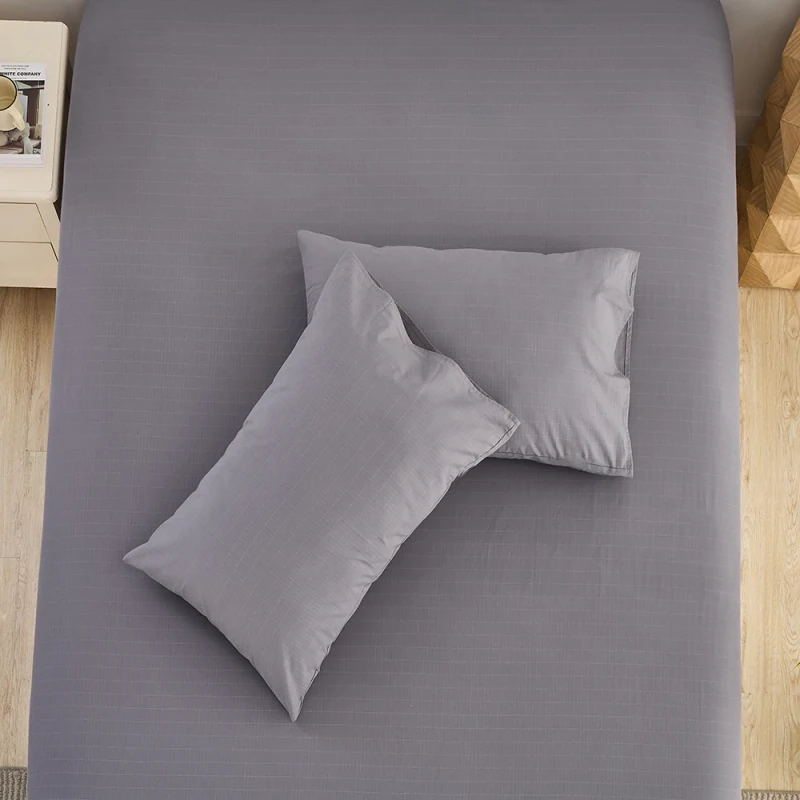 Queen-Size-50x75cm-Pillowcase-100-Cotton-300tc-Thread-Count-Modern-Anti-Static-Home-Use-Sleep-Aid-Grounding-Neck