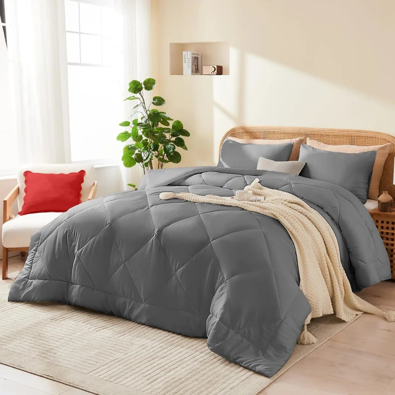 Queen-Size-Comforter-Bedding-Comforter-Down-Alternative-Reversible-Comforter-Soft-and-Comfortable