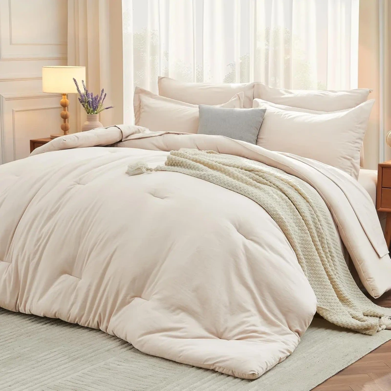 Queen-Size-Comforter-Down-Alternative-Reversible-Grey-Black-Comforter