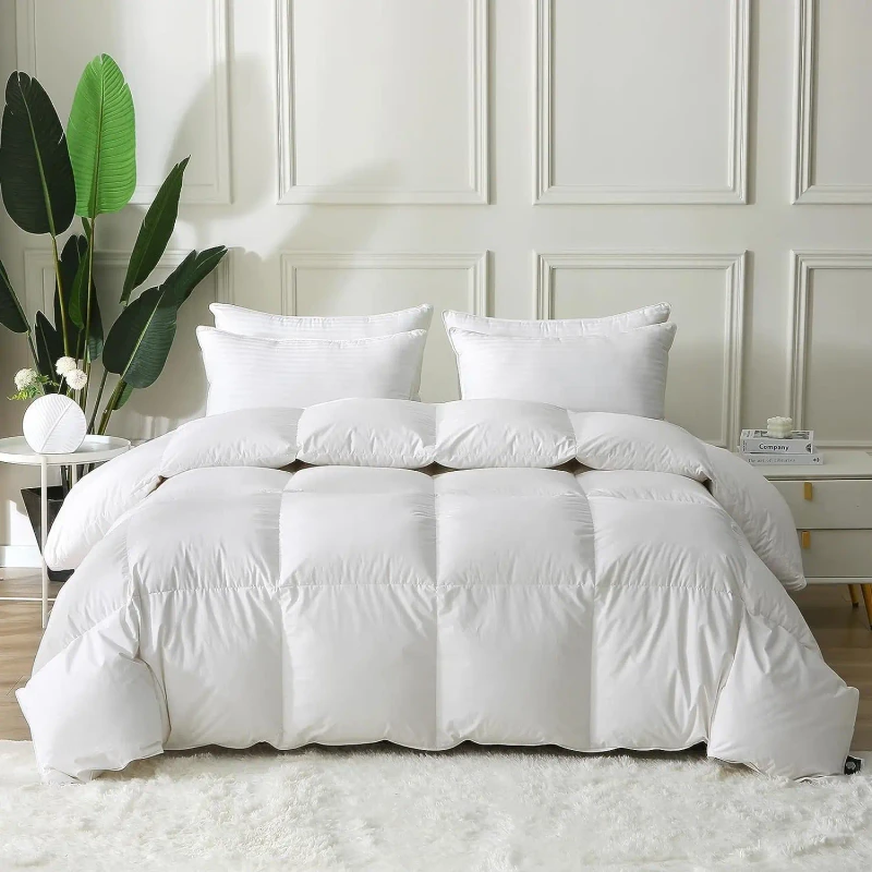 Queen-Size-Duvet-Comforter-90x90-Inches-All-Season-Down-Comforter-with-Filling-Down-and-Feather-and-100-Cotton-Cover