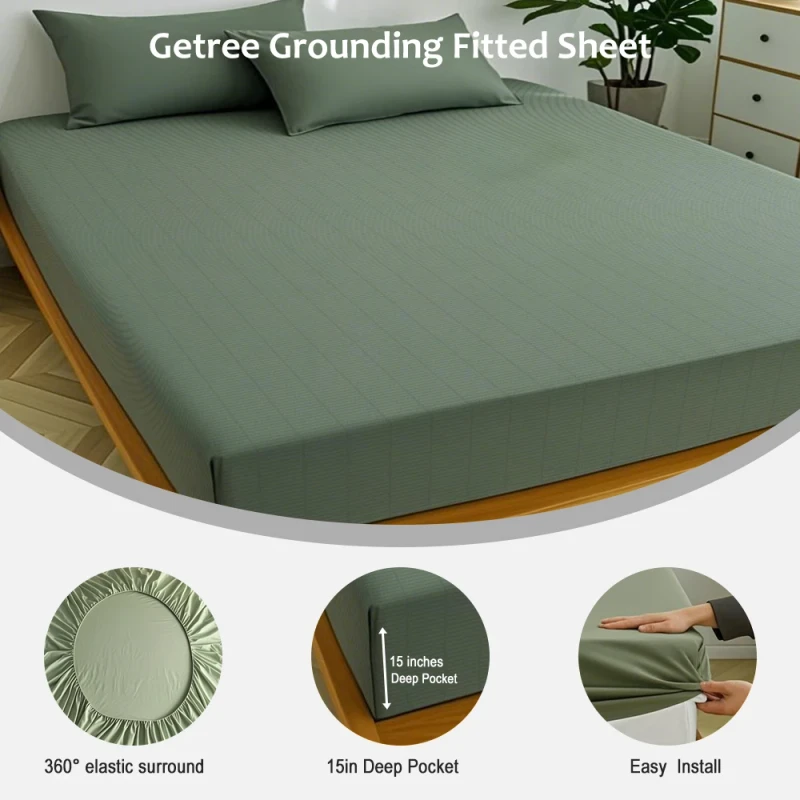 Queen-Size-Earthing-Sheet-5-Silver-Fiber-Organic-Cotton-Grounding-Bedding-with-Cord