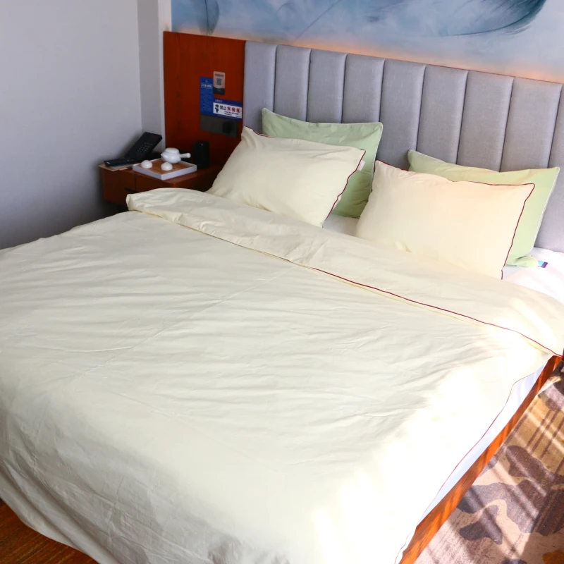 Queen-Size-Five-Piece-Set-Pure-Cotton-Solid-Striped-Woven-Breathable-Eco-Friendly-Air-Permeable-Bed-Sheet-Pillowcase-240TC
