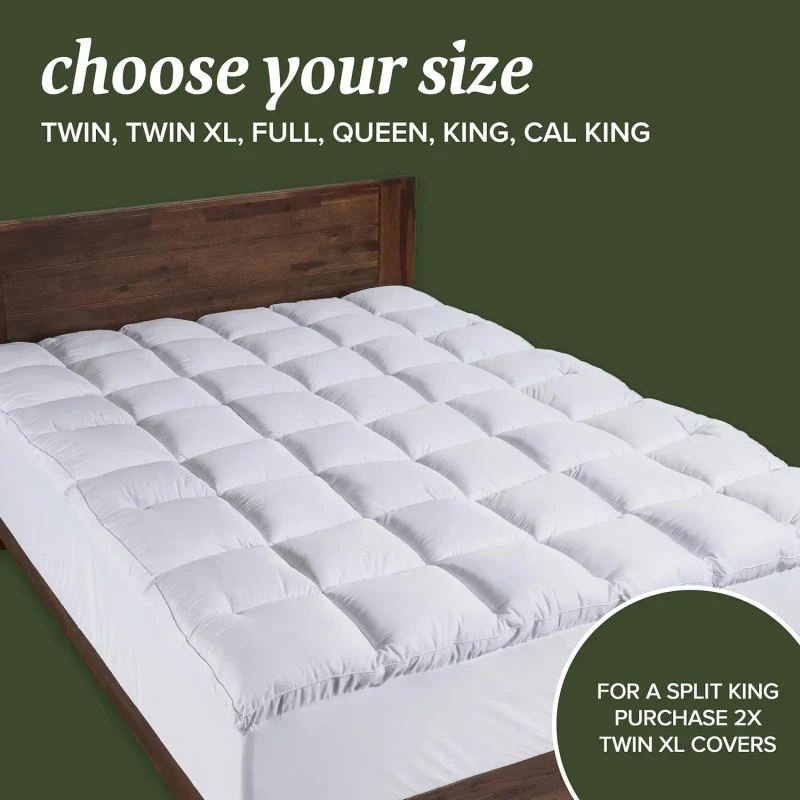 Queen-Size-Mahjong-Mat-3-Inch-Memory-Foam-Mattress-Topper-2-inch-Cooling-Gel-Layer-1-inch-Plant-Pattern-Pillow-Top-Home-Use