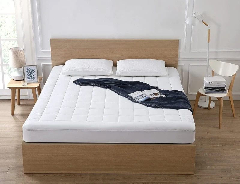 Queen-Size-Microfiber-Best-Quality-Bed-Mattress-Pad-Super-Soft-Thick-Memory-Foam-Mattress-Topper