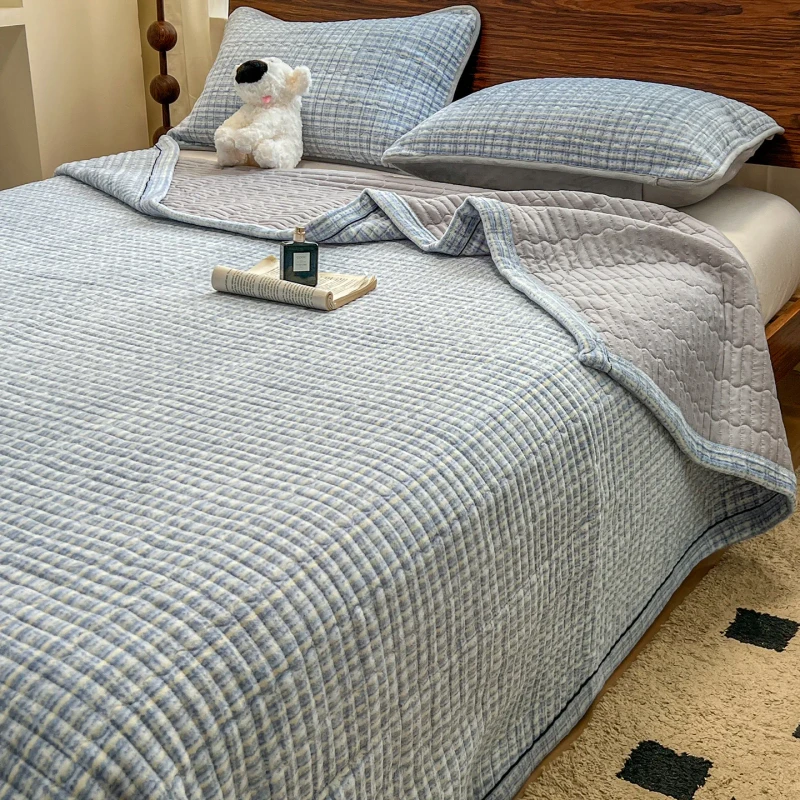 Queen-Size-Pattern-Cotton-Quilted-Bedspread-Quilted-Throw-Blanket-Quilted-Blanket-Cotton