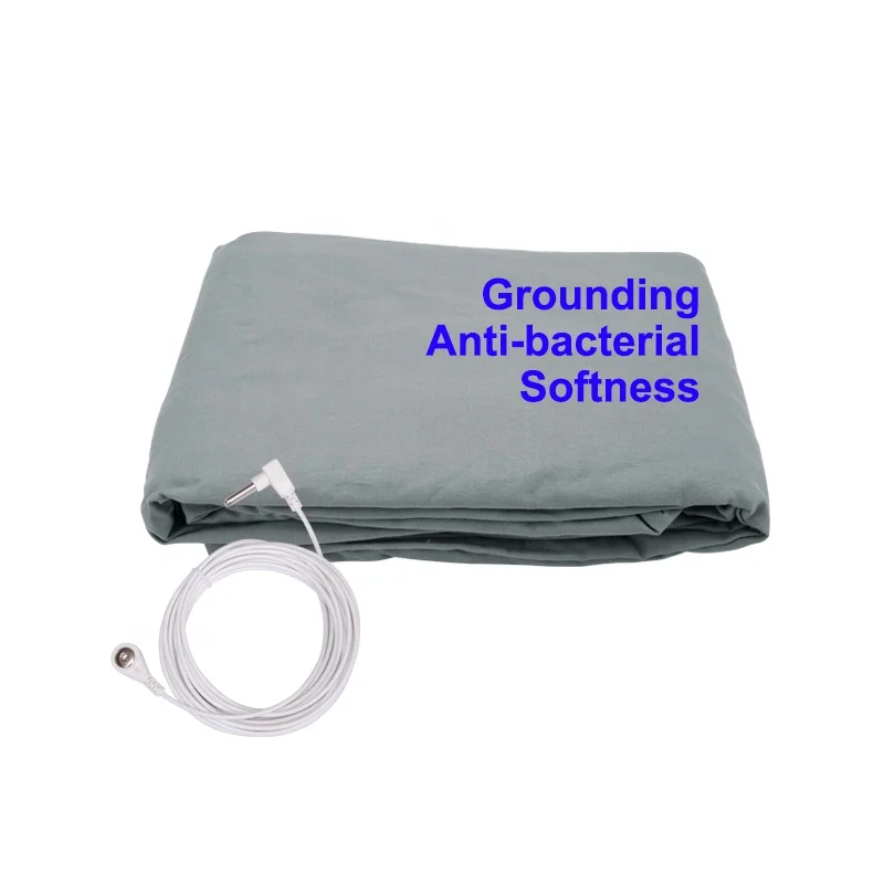 Queen-Size-Silver-Fiber-Grounding-Radiation-protection-Fitted-Bed-Sheet-With-Cord-and-Plug