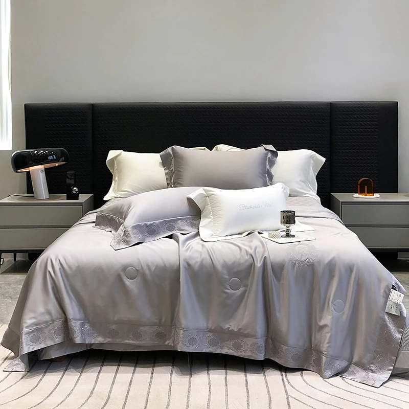 Queen-Size-Summer-Quilt-60S-Tencel-Lyocell-Cotton-Comforter-High-Density-Cooling-Breathable-Bedspread