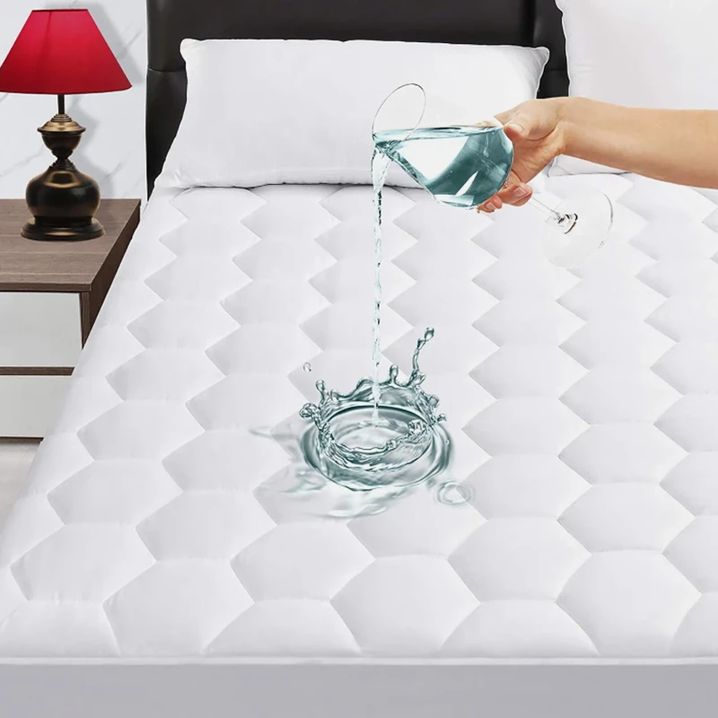 Queen-Size-Waterproof-Mattress-Protector-Breathable-Quilted-Fitted-Cover-Washable-Noiseless-Eco-Friendly-Bedding