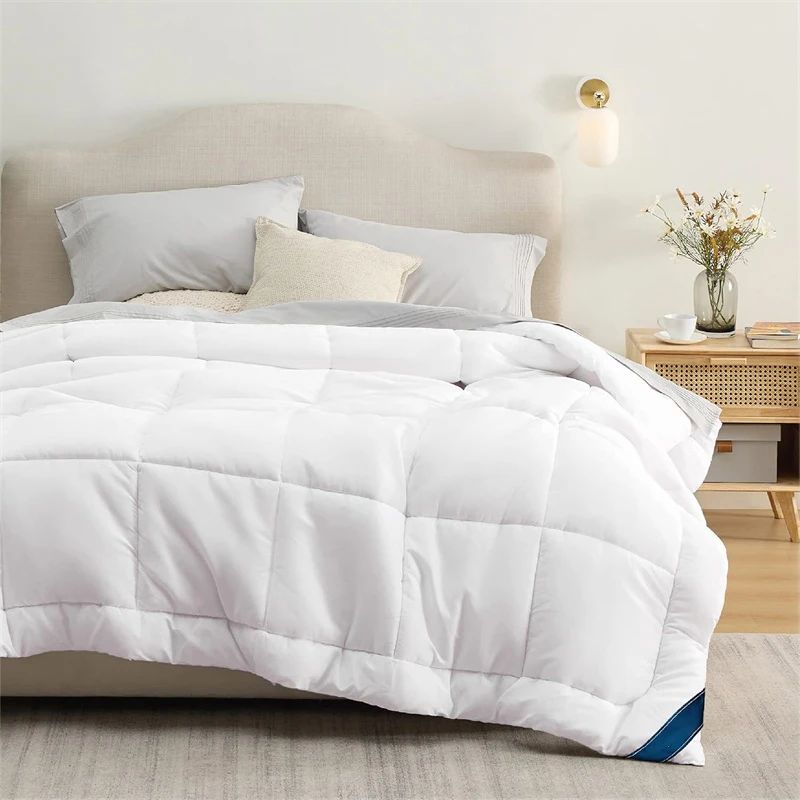 Queen-Size-Woven-Linen-Cotton-Comforter-Duvet-Cover-Set-Corner-Tabs-Eco-Friendly-All-Season-Includes-Two-Pillowcases-Linen-Bed