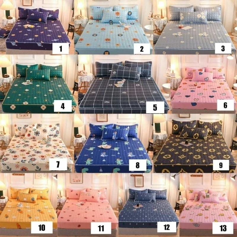 Quilted-Bed-Sheet-Set-Mattress-Protective-Cover-with-Fixed-Bedspread-Coverlet-for-Fitted-Bedsheets-Mahjong-Mat-Form