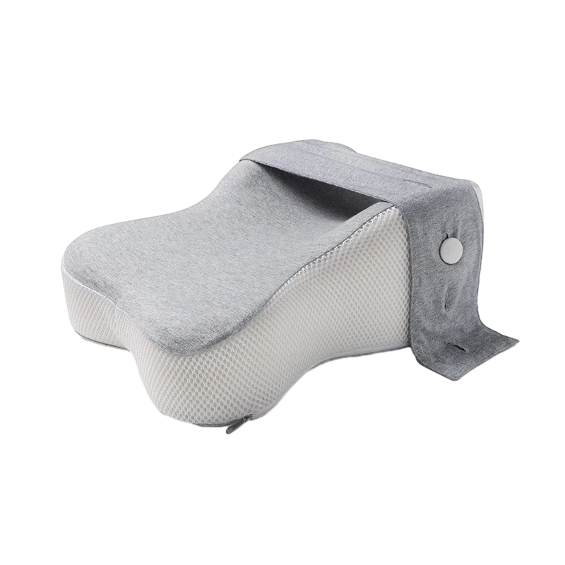 Quilted-Memory-Foam-Leg-Pillow-Anti-Snore-Feature-Removable-Washable-Cooling-Air-Layer-for-Sleeping-Fatigue-Relief