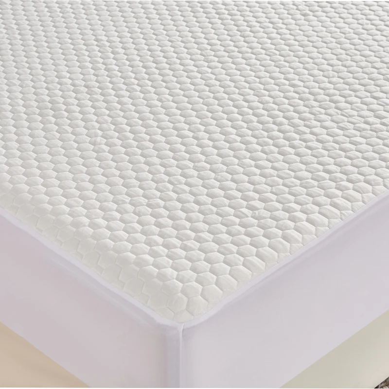 Quilted-Waterproof-Flame-Retardant-Anti-Bacteria-Polyester-Cotton-Mattress-Protector-Folding-Bed-Mat-400TC-Knitted