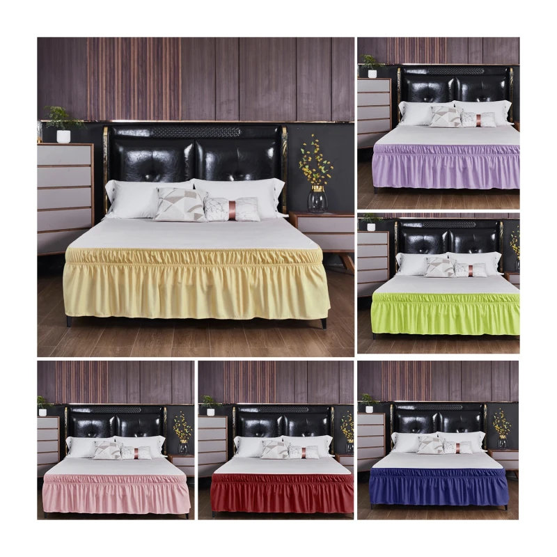Quilting-Bedding-Pleated-Bed-Skirt-Cotton-Super-Soft-Bed-Skirt-Set