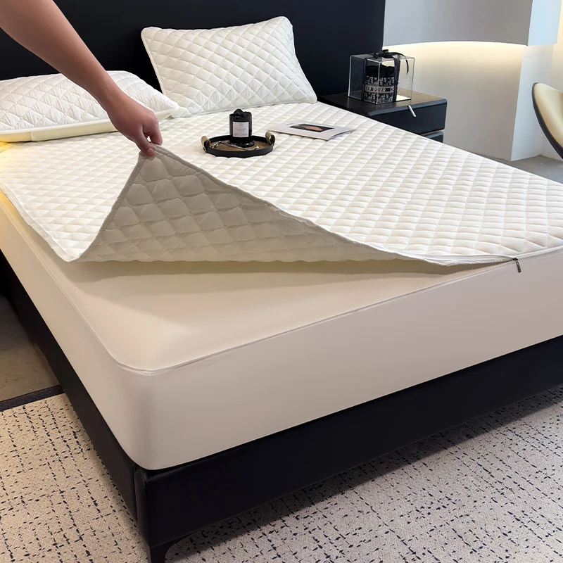Quilting-Mattress-Protector-Breathable-Woven-Mattress-Cover