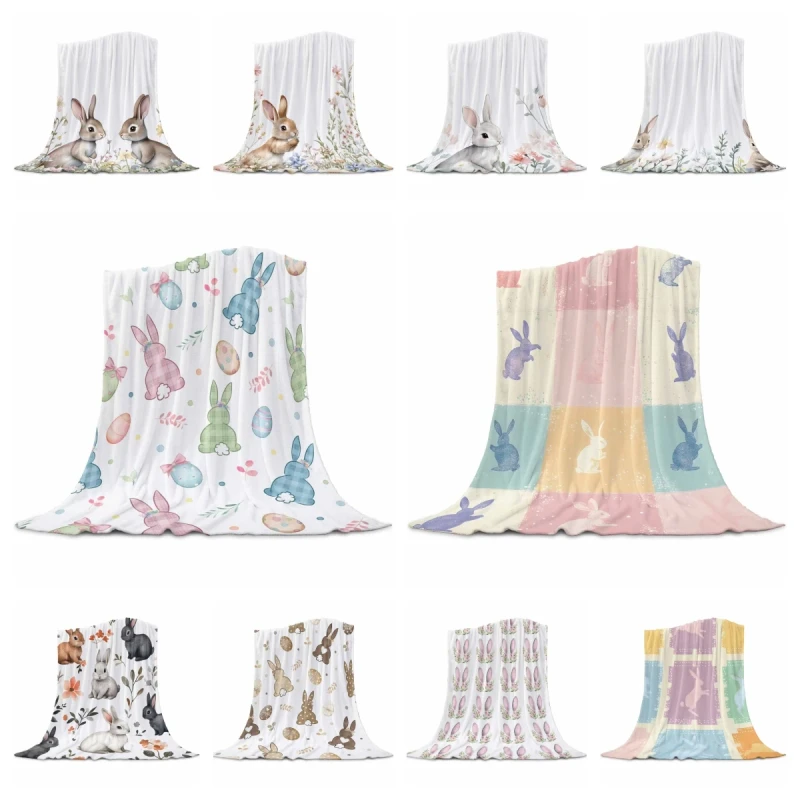 Rabbit-Fleece-Throw-Blanket-Cute-Easter-Bunny-Women-Super-Soft-Warm-Cozy-Lightweight-50x60-for-Couch-Sofa-Bed