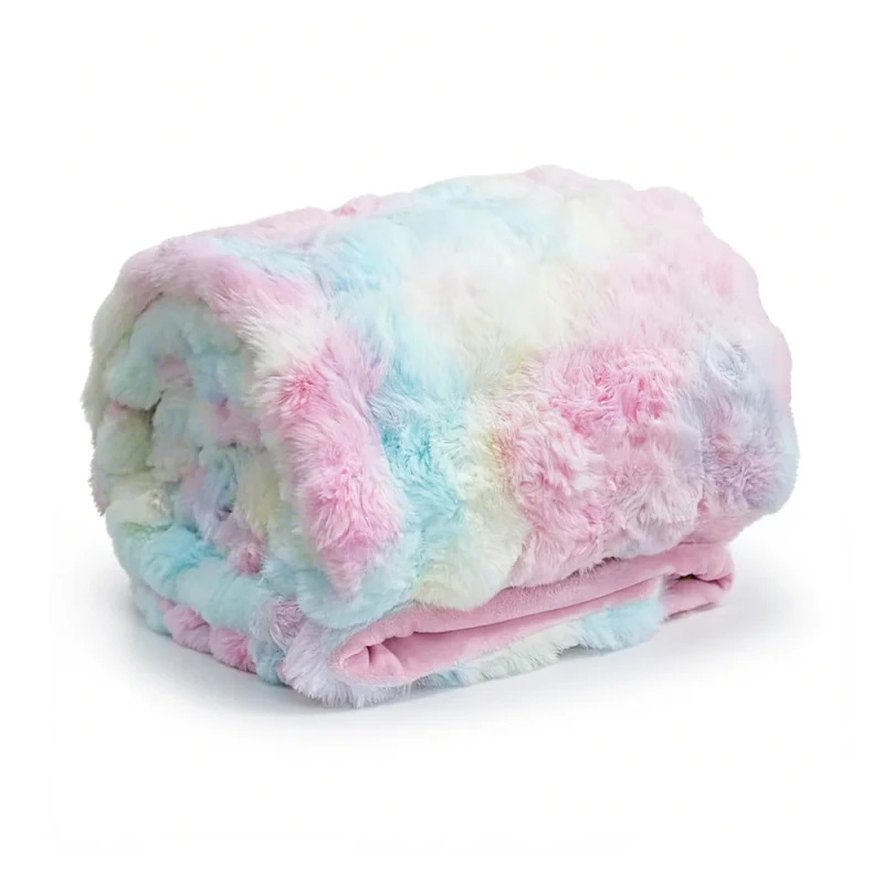 Rainbow-Color-Tie-Dye-Faux-Rabbit-Fur-Plush-Blanket-Thick-Winter-Blanket-with-Flannel-Back-Soft-Faux-Rabbit-Fur-Throw-Blanket
