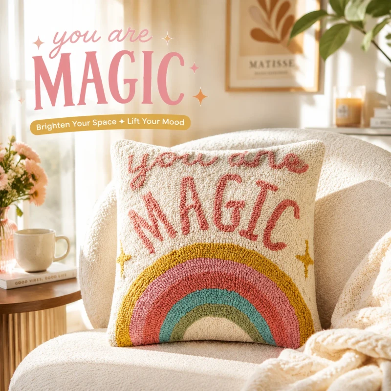 Rainbow-Hook-Pillow-Cover-with-You-Are-Magic-Letter-Design-for-Kids-Room-Sofa-Bed-Boho-Tufted-Decorative-Cushion-Cover-Home