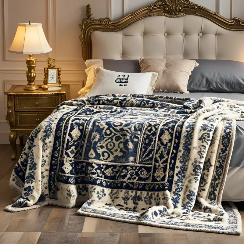 Raschel-100-Polyester-Double-Thick-Coral-Single-Bed-Blanket-Floral-Woven-Winter-Rectangular-Sustainable-Doubleminkwarm-Blanket
