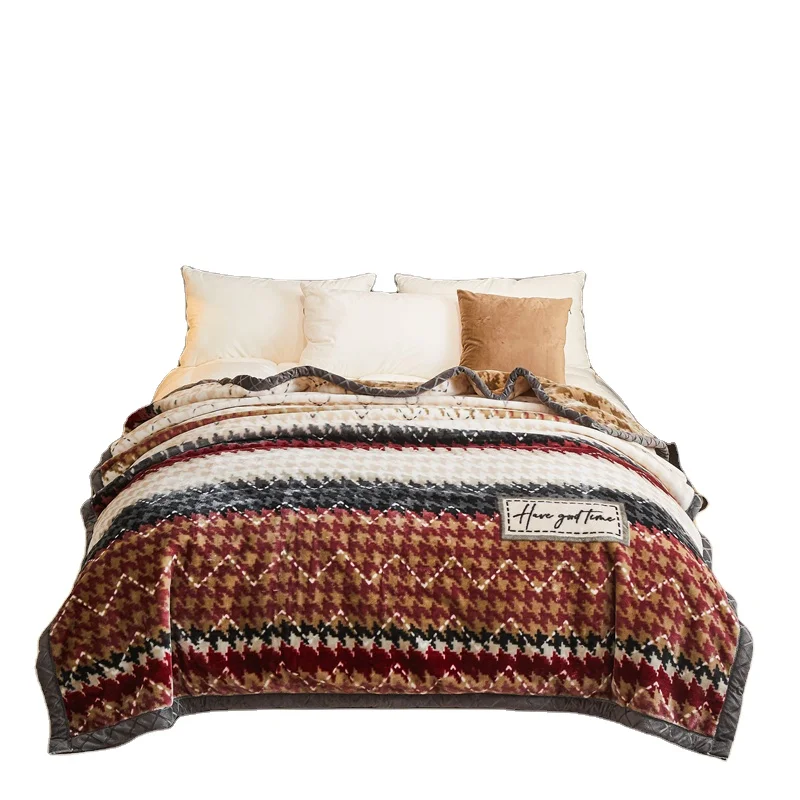 Raschel-Korean-Style-Thick-Soft-Knitted-Eco-Friendly-Skin-Friendly-Anti-Pilling-Portable-All-Season-Customizable-Home-Blanket