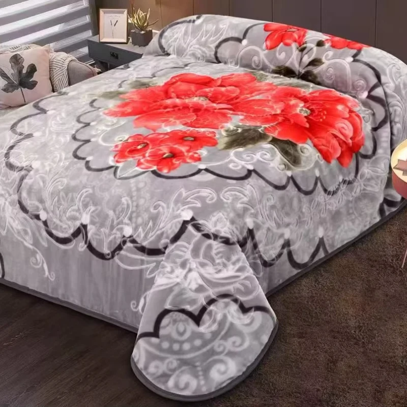 Raschel-Mink-Knitted-Coral-Fleece-Blanket-Double-Bed-Size-King-Queen-or-Winter-Sizes-8kg