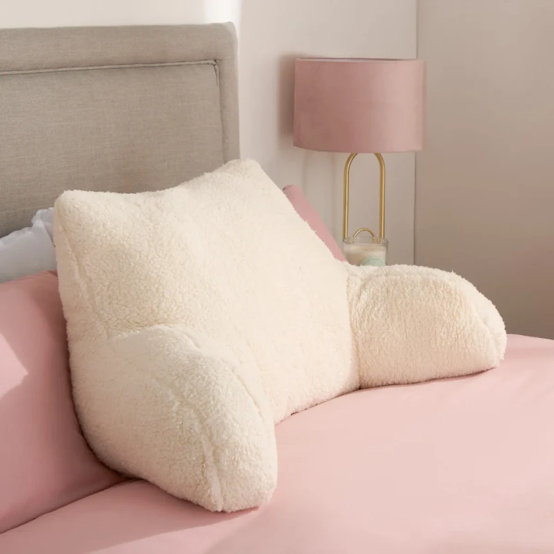 Reading-Pillow-Arms-Teddy-Cuddle-Cushion-Sit-Up-Backrest-Support-Removable-Washable-Anti-Dust-Mite-100-Polyester