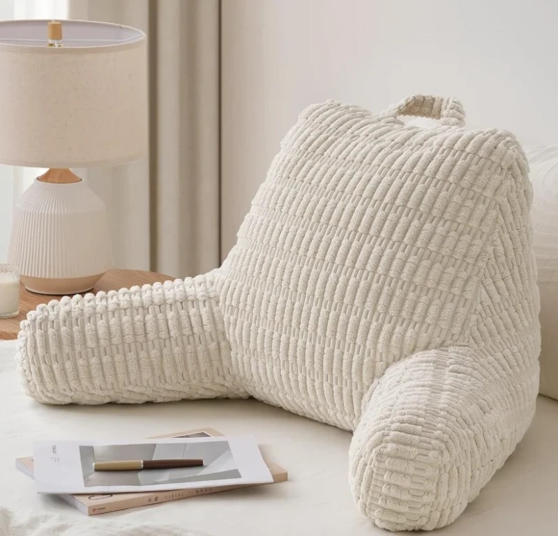 Reading-Pillow-with-Shredded-Memory-Foam-Back-Pillow-with-Extend-Arms-Pockets-and-Washable-Cover