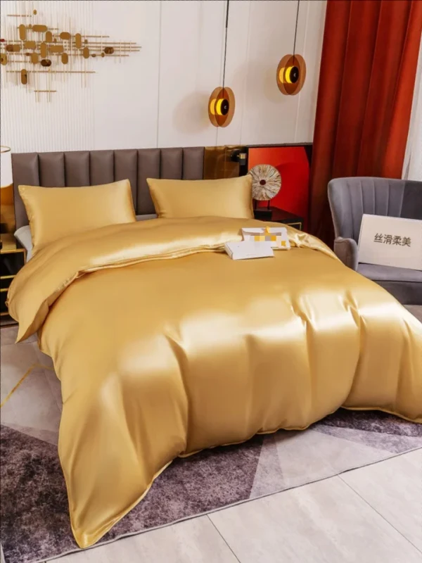 Ready-Stock-100-Mulberry-Silk-Printed-Bedding-Set-4Pcs-Solid-Color-19mm-King-Queen-Size-Duvet-Cover-Flat-Sheet-Pillowcase