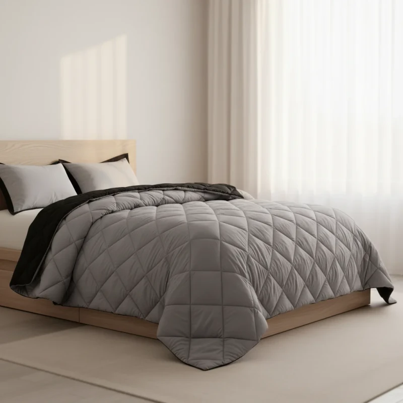Reversible-Grey-Black-Comforter-Diamond-Quilted-All-Season-Down-Alternative-Duvet-Insert-for-Bedroom