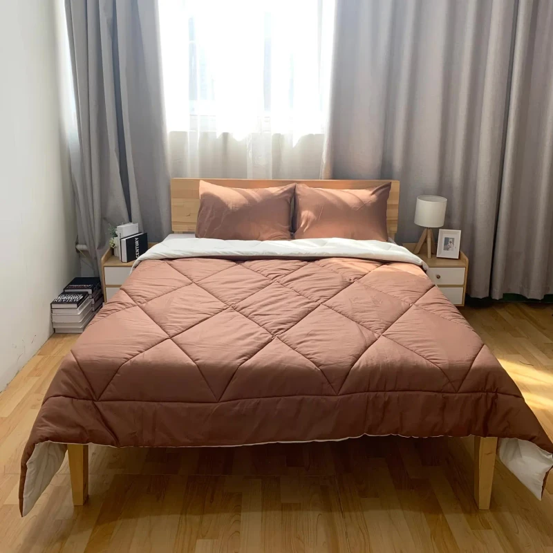 Reversible-Quilted-Comforters-Down-Alternative-Microfiber-Polyester-Quilts-Multi-Colors-All-Season-300GSM-Duvet