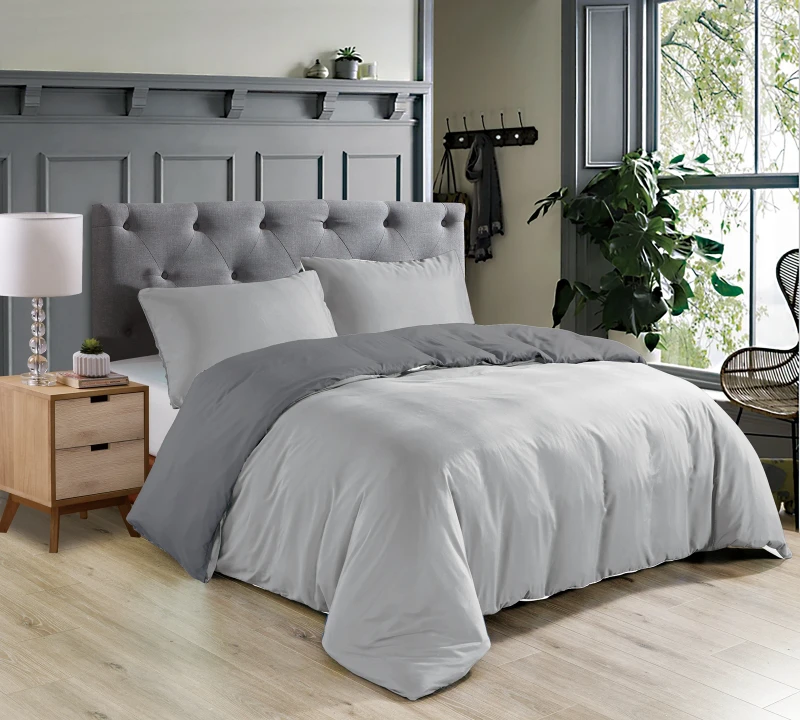 Reversible-Well-Brushed-Soft-Anti-Pilling-Microfiber-Duvet-Cover-Set-Double-Size-Grey-Silver-Button-Closure