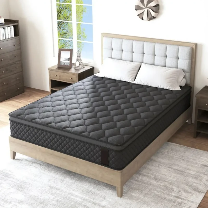Roll-up-Mattress-Memory-Foam-Pocket-Spring-Hybrid-Bed-Vacuum-Packed-Easy-Carry-Bedroom-Furniture