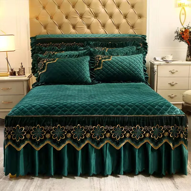 Room-Bed-Sheet-with-Bedding-Skirt-Set-Bedspread-Quilt-Cover-Luxury-Home-Cotton-Lace-Embroidered-4-PCS-Bedding-Set