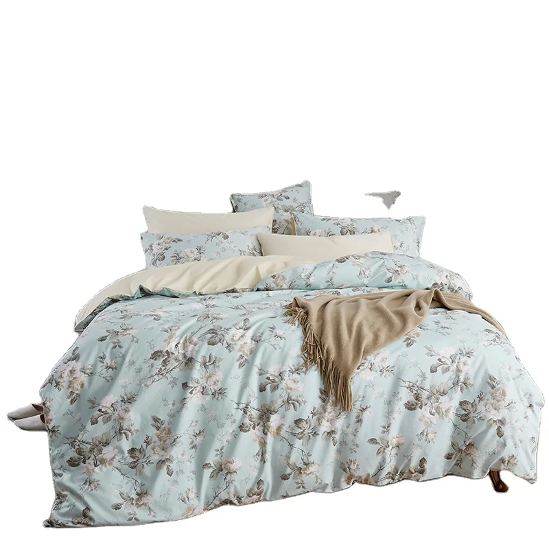 Rose-Bedding-Sets-100-300T-Cotton-Soft-Duvet-Cover-Bedsheet-Pillowcase-Set-Printed-Bedclothes-for-Queen-Bed