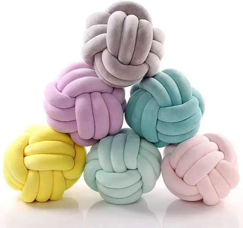 Round-11inch-Shape-Soft-Nordic-Bedroom-Sofa-Home-Handmade-Ball-Dutch-Velvet-Decorative-Knot-Pillow-Cushion-Throw-Pillow