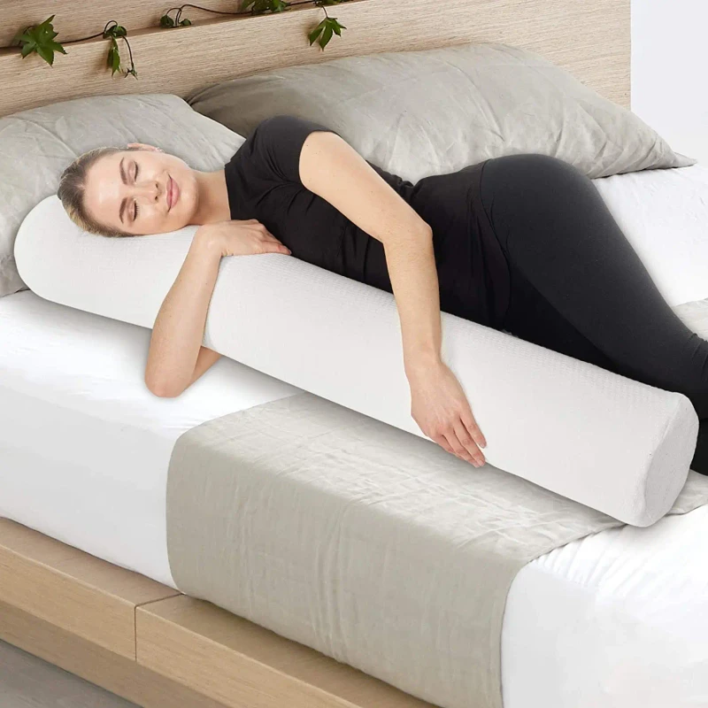 Round-Cervical-Roll-Cylinder-Bolster-with-Removable-Washable-Cover-Natural-Latex-Foam-Body-Pillow