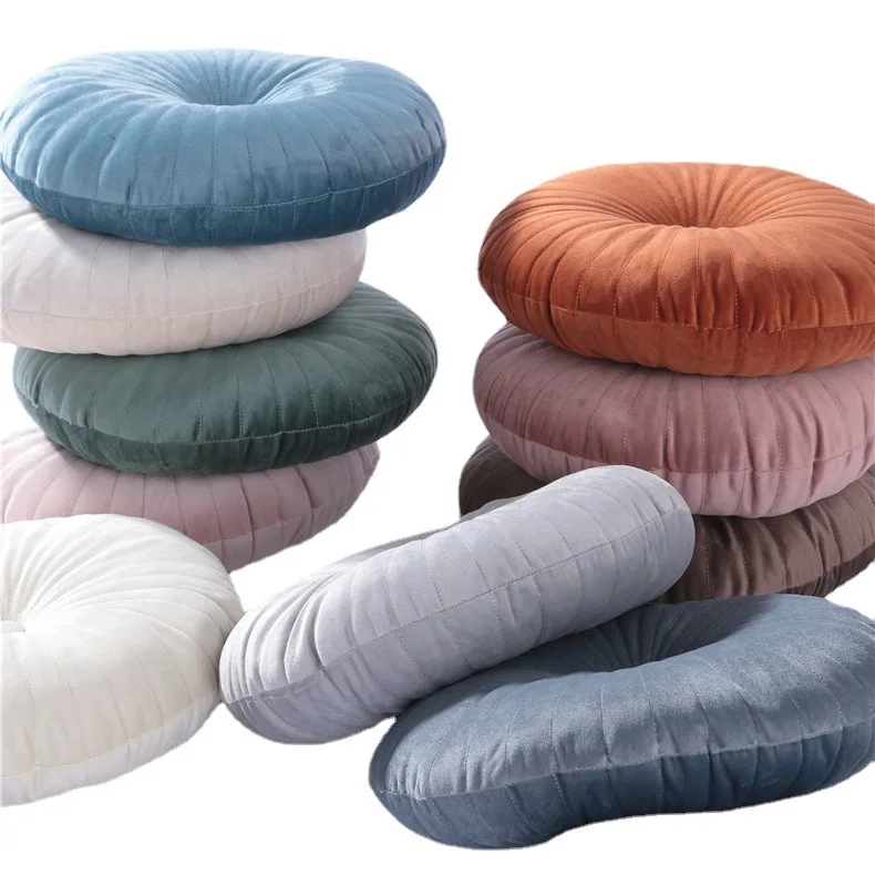 Round-Velvet-Throw-Pillow-Decorative-Sugar-Throw-Pillow-Cushion-Floor-Pumpkin-Cushion-for-Living-Room-Couch-Sofa-Home-Decor