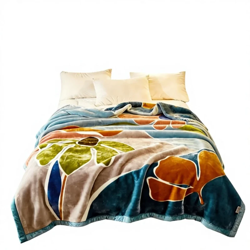 Royal-Ingenuity-Luxury-Polyester-Fiber-Floral-Pattern-Customizable-Double-layer-Thickened-Warm-Winter-Bed-Blanket