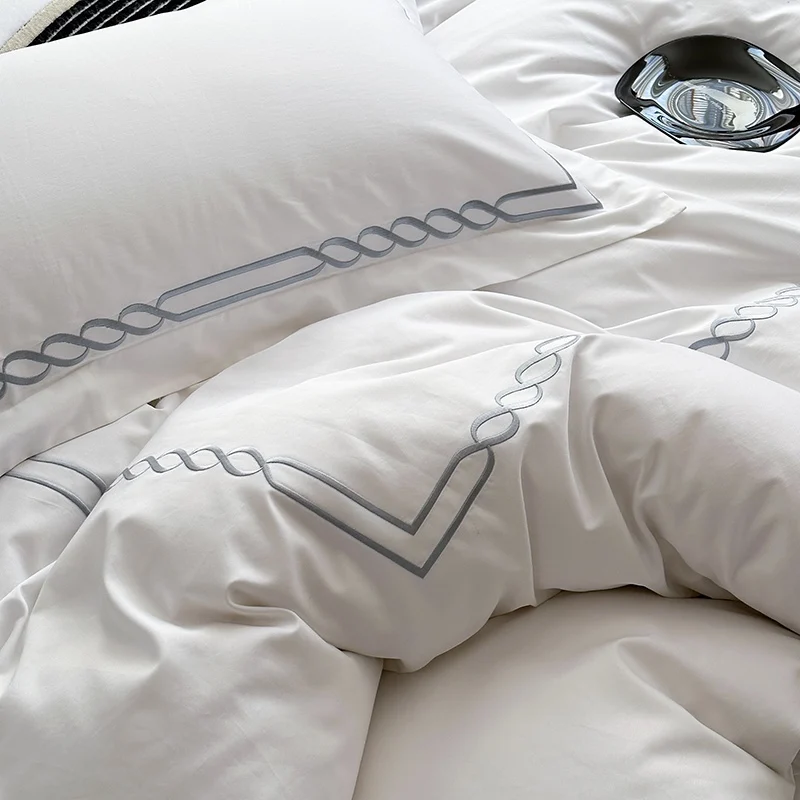 SANHOO-100-Egyptian-Cotton-St-Regis-Hotel-Bedding-Sheet-Set-Super-King-Size-400-Tread-Count-Bedsheet-White