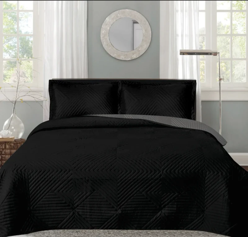 SMILING-HOME-3-Pcs-Embroidery-Vintage-Pattern-Quilt-Bedspread-Microfiber-Fabric-American-Style-Polyester-Filling-All-Season
